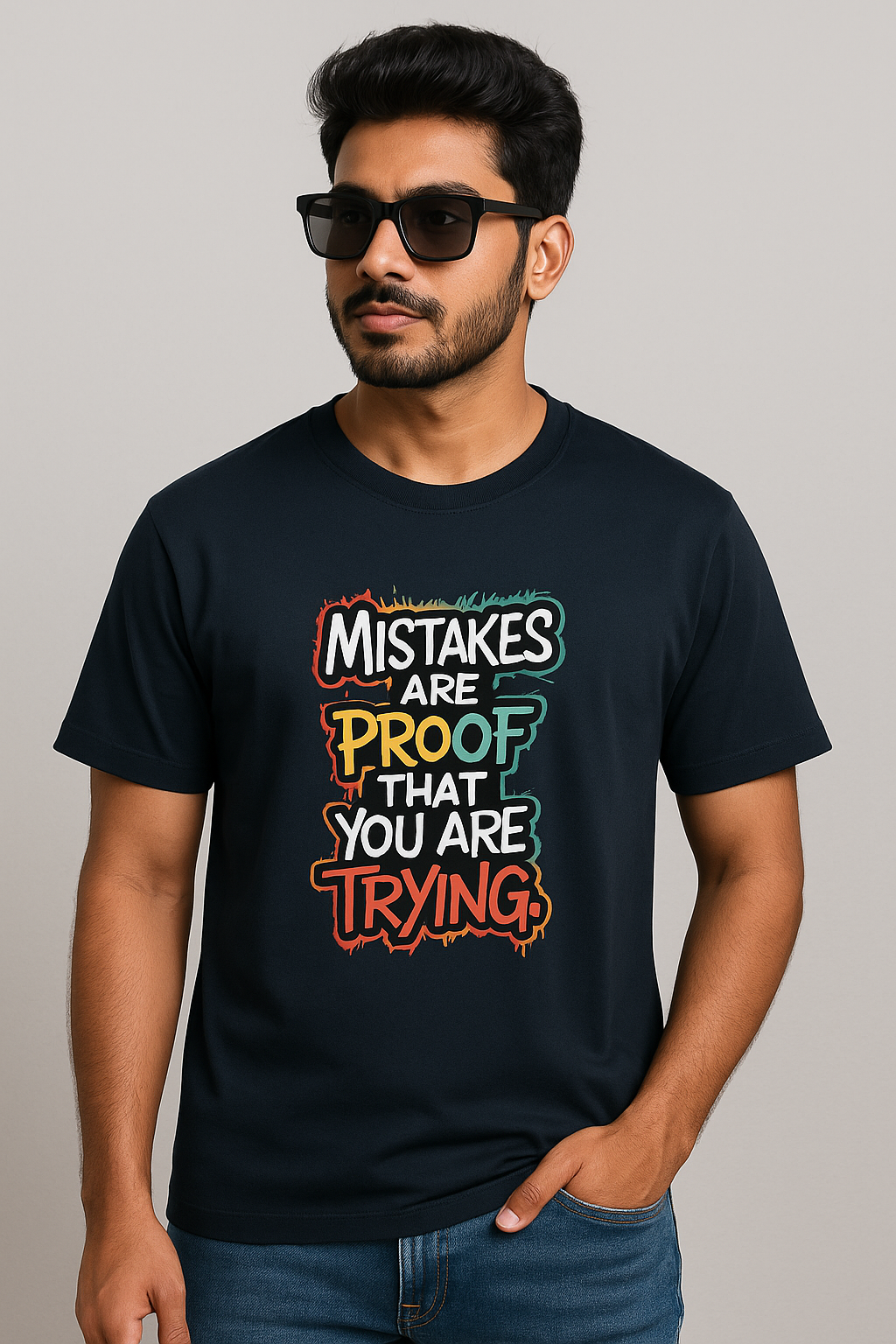 "keep working hard"- oversized T shirt