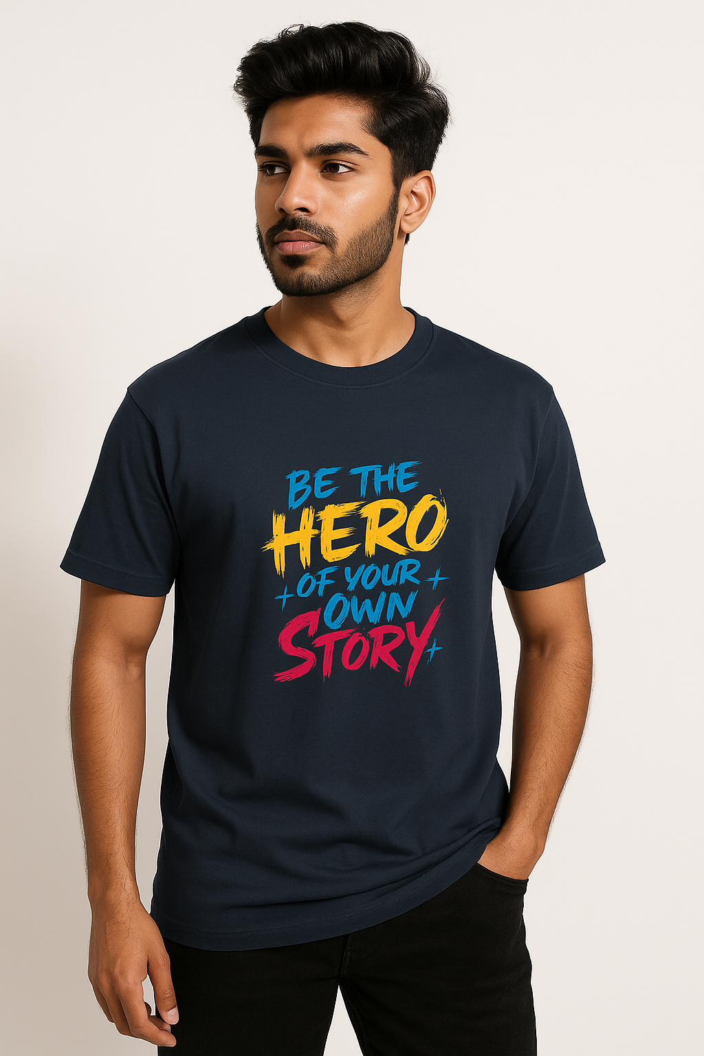 "Be the Hero – Bold Motivation in Style"