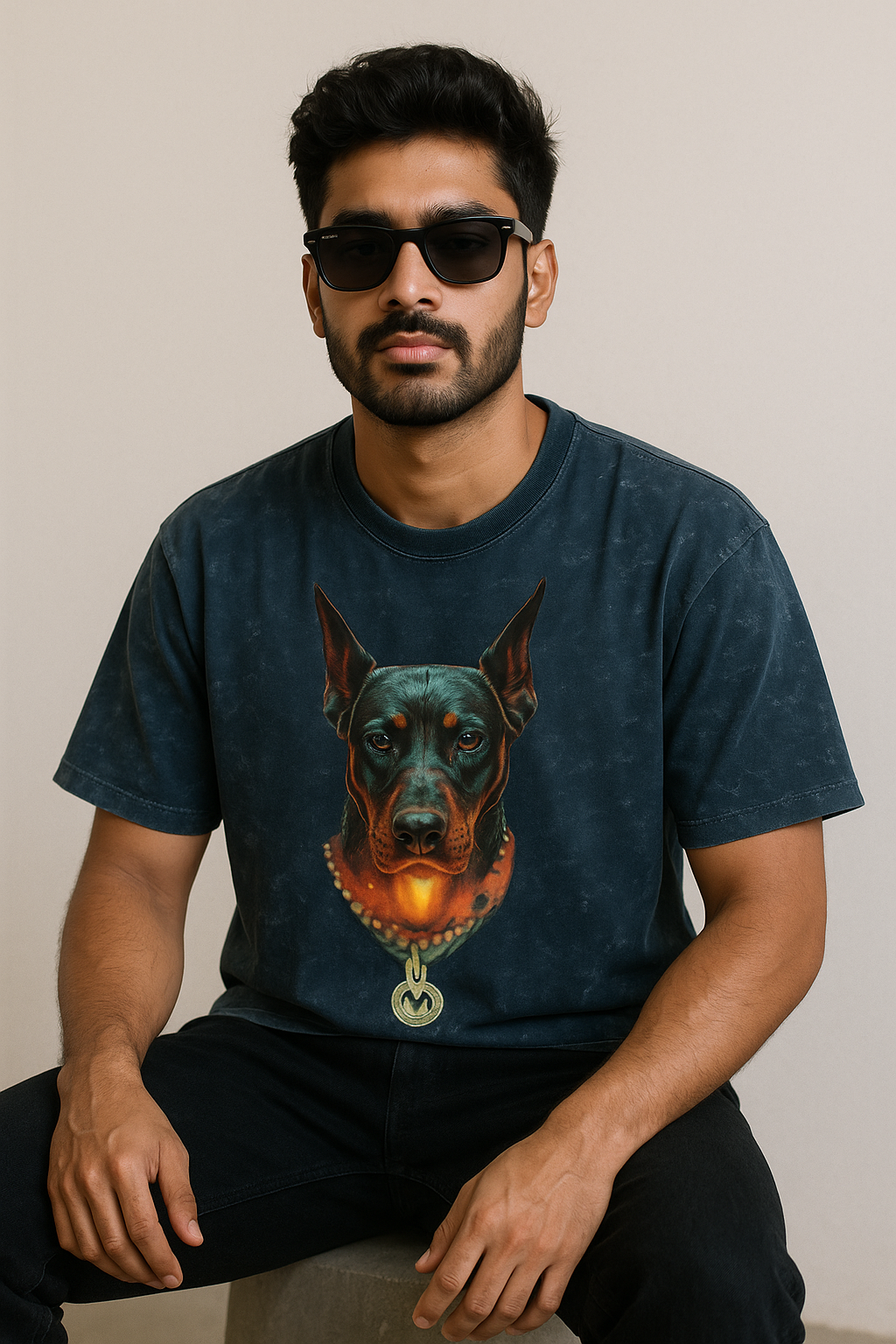 Unisex Acid Washed Oversized Tee