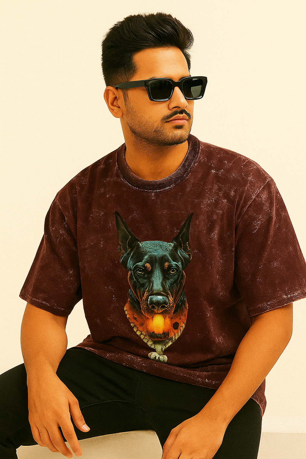 Unisex Acid Washed Oversized Tee