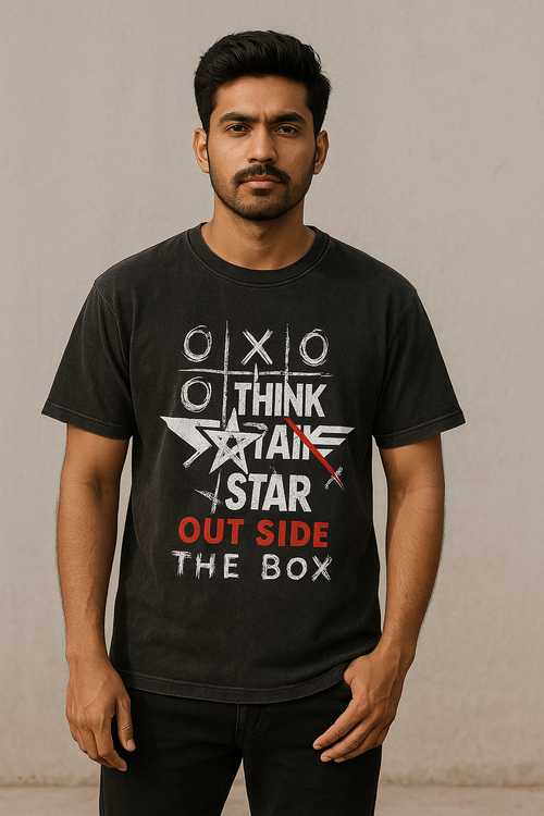 "Bold Vision: Think Outside the Box Tee – Streetwear with Attitude"